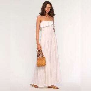 Heartloom Strapless White Maxi Dress
